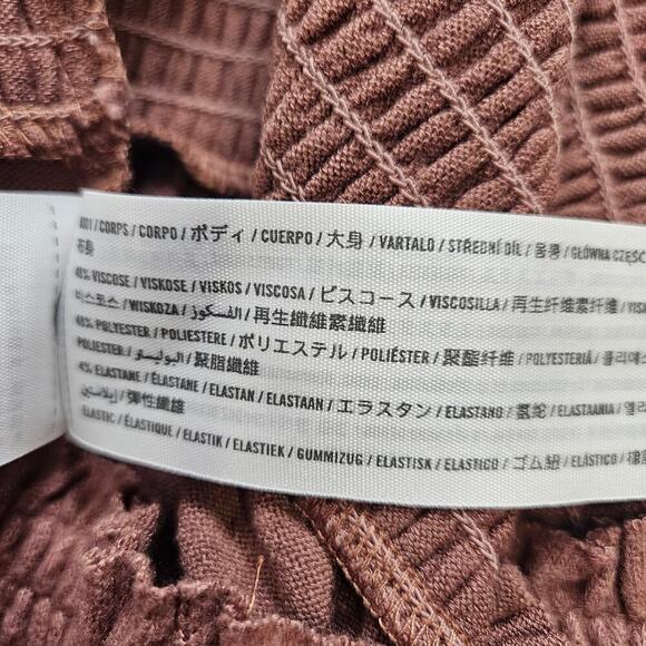 Abercrombie Soft & Cozy Medium Brown Long Sleeve Elastic Waist Top - Picture 8 of 9